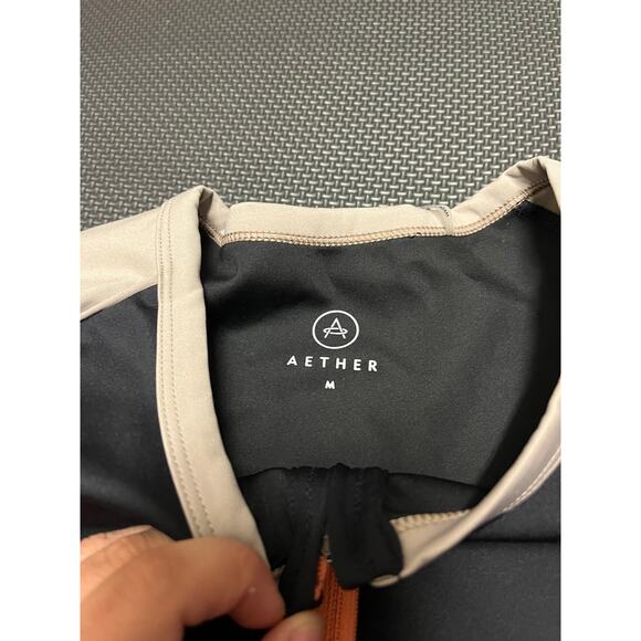 AETHER Women's 1/2 Zip Sleeve Pocket Sweater in Black Medium Athletic - Picture 5 of 10